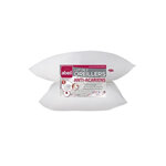 2 oreillers anti-acarien 60 x 60 cm - Blanc