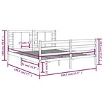 vidaXL Cadre de lit bois de pin massif 135x190 cm double