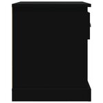 vidaXL Table de chevet noir 39x39x47 5 cm bois d’ingénierie