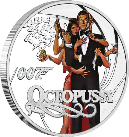 Pièce de monnaie en Argent 50 Cents g 15.57 (1/2 oz) Millésime 2022 James Bond 007 OCTOPUSSY