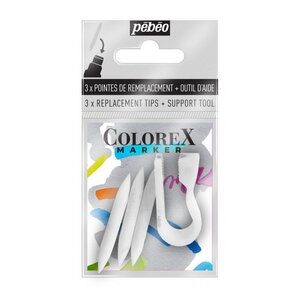 Pointes de remplacement pour marqueurs colorex pébéo