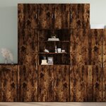 vidaXL Buffet haut chêne fumé 80x42 5x249 cm bois d'ingénierie