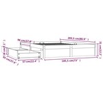 vidaXL Cadre de lit avec tiroirs Blanc 180x200 cm Super King