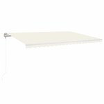 vidaXL Auvent rétractable automatique 500x300 cm Crème