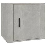 vidaXL Table de chevet Gris béton 50x39x47 cm