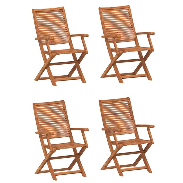 vidaXL Chaises pliables de jardin lot de 4 bois massif d'acacia