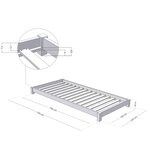 Lit enfant TEENY 120 x 190 vert sauge