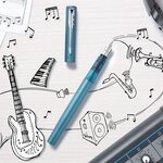 PARKER VECTOR XL Stylo plume  laque turquoise métallisée sur laiton  plume moyenne  encre bleue  Coffret cadeau