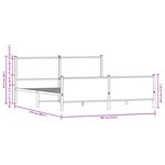 vidaXL Cadre de lit en métal sans matelas chêne sonoma 183x213 cm