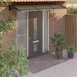 vidaXL Auvent de porte Noir 300x80 cm Polycarbonate