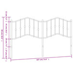 vidaXL Tête de lit métal blanc 180 cm