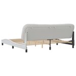 vidaXL Cadre de lit sans matelas blanc 200x200 cm similicuir