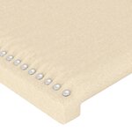 vidaXL Tête de lit à LED Crème 80x5x118/128 cm Tissu