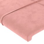 vidaXL Cadre de lit avec tête de lit Rose 140x190 cm Velours