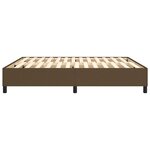 vidaXL Cadre de lit Marron foncé 160x200 cm Tissu