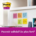 Notes couleurs oasis super sticky post-it 76 x 76 mm - bloc de 90 feuilles - lot de 10