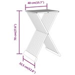vidaXL Tabouret pliant 40x32 5x70 cm Bois massif de teck