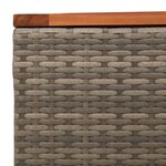 vidaXL Table de jardin gris 55x55x37 cm résine tressée et bois acacia