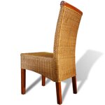 vidaXL Chaises à manger lot de 6 marron rotin naturel