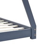 vidaXL Cadre de lit d'enfant Gris Bois de pin massif 80x160 cm