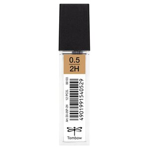 Etui de 12 mines pour porte-mine pointe calibrée 0 5 mm dureté 2h tombow