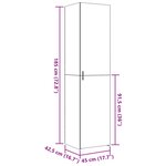 vidaXL Buffet haut sonoma gris 45x42 5x185 cm bois d'ingénierie
