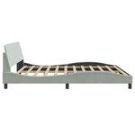 vidaXL Cadre de lit sans matelas gris clair 200x200 cm velours