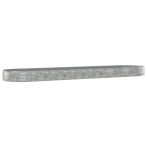 vidaXL Lit surélevé de jardin Acier enduit de poudre Argenté