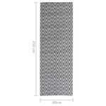 vidaXL Tapis d'extérieur Noir 80x250 cm PP