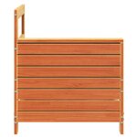 vidaXL Canapé de jardin accoudoir cire marron bois de pin massif