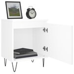 vidaXL Tables de chevet 2 Pièces blanc 40x30x50 cm bois d'ingénierie