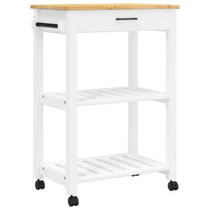 vidaXL Chariot de cuisine MONZA 60x40x90 cm bois massif de pin