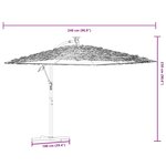 vidaXL Parasol de jardin avec mât en acier vert 246x246x230 cm