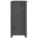 vidaXL Buffet Gris 100x35x74 cm Bois massif de pin