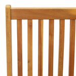 vidaXL Chaises inclinables de jardin 3 Pièces Bois solide d'acacia