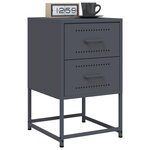 vidaXL Table de chevet anthracite 36x39x60 5 cm acier