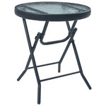 vidaXL Ensemble de bistro 3 Pièces Taupe Acier