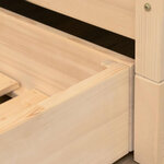 Tiroir de lit 120 x 180 avec sommier BUDDY - beige