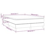 vidaXL Sommier à lattes de lit avec matelas Taupe 140x190 cm Tissu