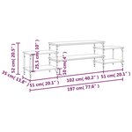 vidaXL Meuble TV chêne sonoma 197x35x52 cm bois d'ingénierie