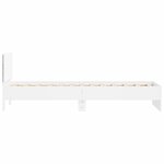 vidaXL Cadre de lit avec tête de lit et lumières LED blanc 75x190 cm
