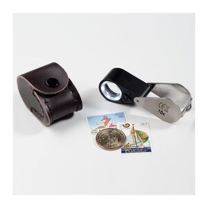 Loupe de bijoutier avec lampe UV grossissement 10x.