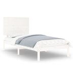 vidaXL Cadre de lit Blanc Bois de pin massif 100x200 cm
