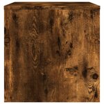 vidaXL Meuble TV chêne fumé 80x40x40 cm bois d'ingénierie