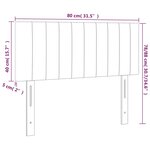 vidaXL Tête de lit Gris clair 80x5x78/88 cm Tissu