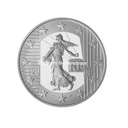 Pièce de monnaie 10 euro France 2009 argent BE – Semeuse (Cour