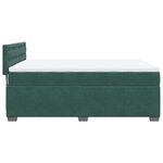 vidaXL Sommier à lattes de lit et matelas Vert foncé 140x190cm Velours