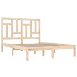 vidaXL Cadre de lit Bois de pin massif 140x190 cm