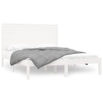vidaXL Cadre de lit Blanc Bois massif 160x200 cm