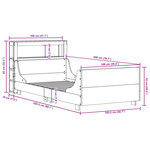 vidaXL Cadre de lit sans matelas 100x200 cm bois massif de pin